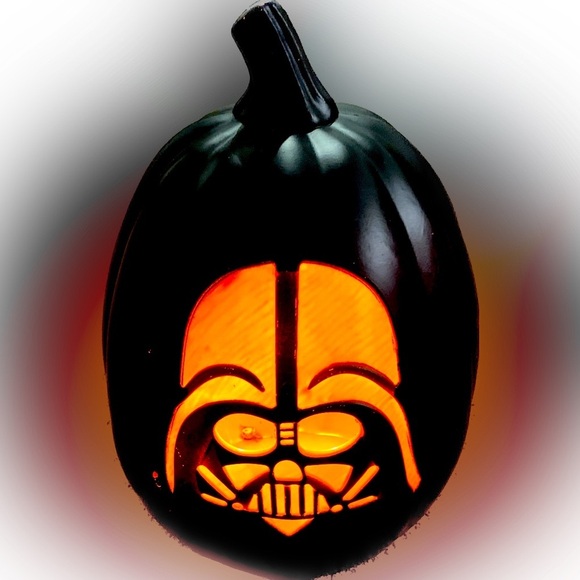 STAR WARS Darth Vader Jack-O-Lantern Electric Light Halloween Pumpkin 🎃 Vintage - Picture 1 of 4